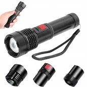 Latarki - Latarka Taktyczna Led Cob 12W Zoom Akumulator 2200 - miniaturka - grafika 1