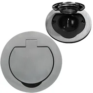Gniazdka elektryczne - Okrągłe Hermetyczne Gniazdo z Klapką Aluminium - miniaturka - grafika 1