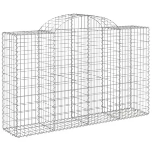 vidaXL Kosze gabionowe, 5 szt, 200x50x120/140 cm, galwanizowane żelazo - Ogrodzenia - miniaturka - grafika 4