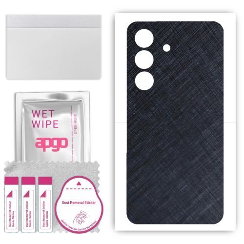 folia naklejka skórka strukturalna na TYŁ do Samsung Galaxy S24 - Tytan Niebieski - apgo SKINS