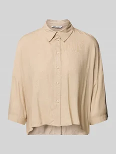 Bluzka koszulowa krótka z czystej wiskozy model ‘ASTRID’ - Bluzki damskie - miniaturka - grafika 1