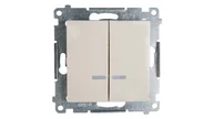 Wyłączniki światła i elektryczne - LEDart podwójny podświetlany kremowy DW5BL.01/41 Kontakt Simon54 - miniaturka - grafika 1