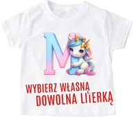 Koszulki dla dziewczynek - koszulka dla dziewczynki z pierwszą literką imienia - miniaturka - grafika 1