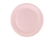 Dekoracje i nakrycia stołu na imprezę - Talerzyki papierowe różowe - 18 cm - 6 szt. - miniaturka - grafika 1