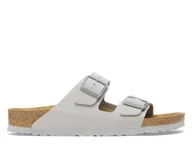 Klapki i japonki damskie - Klapki damskie szare BIRKENSTOCK ARIZONA BF STONE COIN 1027696 36 - miniaturka - grafika 1