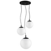 Lampy sufitowe - Kaspa Kaskada szklana ALUR 10726302 białe kule wiszące nad stół - miniaturka - grafika 1