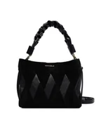 Torebki damskie - Coccinelle Torebka T66 Boheme New Geomet Patch E1 T66 58 01 01 Czarny - miniaturka - grafika 1