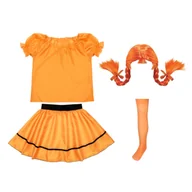 Stroje karnawałowe - ZESTAW PIPPI LANSZTRUNG POMARAŃCZOWY 134-140 4el - miniaturka - grafika 1