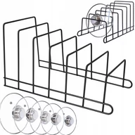 Pozostałe akcesoria kuchenne - Stojak na pokrywki organizer uchwyt metalowy - miniaturka - grafika 1