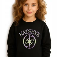 Bluzy dla dziewczynek - Bluza Dziecięca Czarna KATSEYE ENERGY Muzyka K-pop Na Prezent - 152 cm Wz - miniaturka - grafika 1
