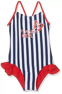 Koszulka dziewczęca z wysokim ciśnieniem, Niebieski (Granatowy pasek 001), 6 lat - Koszulki dla dziewczynek - miniaturka - grafika 1