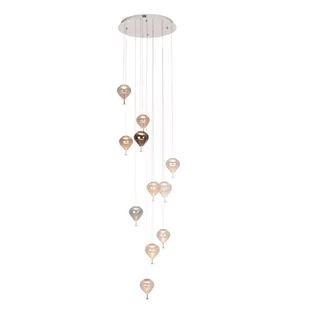 Wisząca lampa kaskada Palloncini P0526D Maxlight LED 66W 3000K chrom - Lampy sufitowe - miniaturka - grafika 1