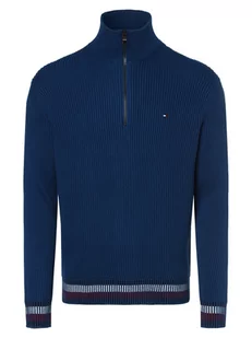 Tommy Hilfiger - Sweter męski, niebieski - Swetry męskie - miniaturka - grafika 1