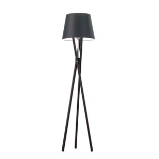Lampa podłogowa do sypialni ANDORA z czarnego drewna - Lampy stojące - miniaturka - grafika 1