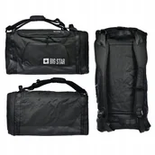 Torby sportowe - Torba sportowa plecak 2w1 BIG STAR RR574098 czarna męska treningowa - miniaturka - grafika 1