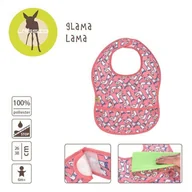 Śliniaki i fartuszki - Lässig Swobodny 1311012736 Lightweight Bib Glama Lama coral, różowy - miniaturka - grafika 1