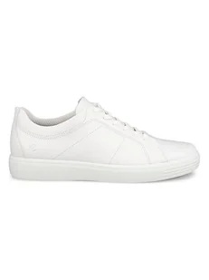 Ecco Skórzane sneakersy "Classic" w kolorze białym - Trampki męskie - miniaturka - grafika 1