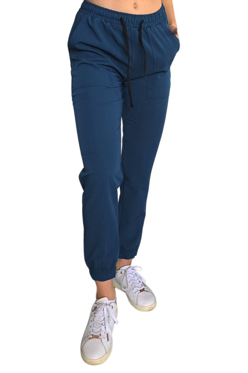 Joggery medyczne morskie casual premium roz. XXL