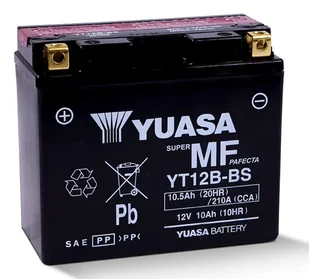 Yuasa YT12B-BS akumulator samochodowy Ołowiany (VRLA) 10 Ah 12 V Motocykl - Akumulatory samochodowe - miniaturka - grafika 1