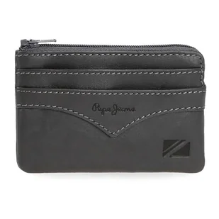 Pepe Jeans Kurtka Portfel Szary 11x7x1,5 cm Skóra by Joumma Bags, Szary, Talla única, portmonetka - Portfele - miniaturka - grafika 1