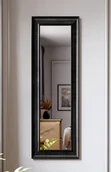 Lustra - Lustro ścienne 150x50 cm z czarną drewnianą ramą – duże prostokątne lustro do zawieszenia pionowo lub poziomo – dekoracja do salonu sypialni przedp.. - miniaturka - grafika 1