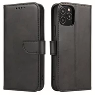 Etui i futerały do telefonów - Magnet Case elegancki futerał etui pokrowiec z klapką i funkcją podstawki Xiaomi Poco X4 NFC 5G czarny - miniaturka - grafika 1