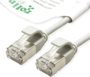 Roline ROLINE GREEN F/UTP DataCenter Patch Cord Cat.6A Class EA, LSOH, bardzo cienki, szary, 5 m - Patchcordy - miniaturka - grafika 1