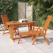 Meble ogrodowe - Składane Krzesła Ogrodowe Z Podnóżkami, 2 Szt., Eukaliptusowe - miniaturka - grafika 1