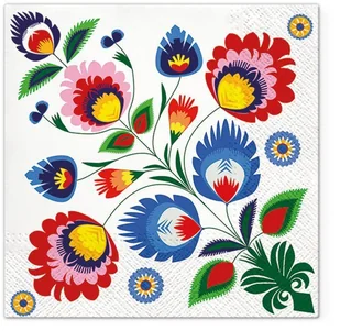 Tete  Tete Tete a Tete Serwetki Dekoracyjne Deseń Łowicki 20 Szt - Folia, papier śniadaniowy, serwetki - miniaturka - grafika 5