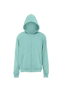 Bondry Męska bluza z kapturem z dzianiny z zamkiem błyskawicznym poliester miętowy rozmiar L, ciemnoturkusowy, L - Bluzy męskie - miniaturka - grafika 1