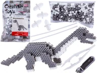 Prace ręczne dla dzieci - DINOZAUR, UKLADANKA KORALIKI DO PRASOWANIA - miniaturka - grafika 1