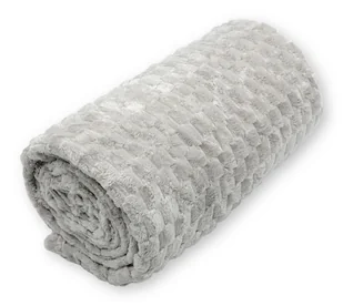 Miękki Koc Szachownica 160X200 - Jasnoszary - Koce - miniaturka - grafika 1