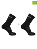 Skarpetki męskie - SALOMON Skarpety funkcyjne (2 pary) "Evasion Crew" w kolorze czarnym - miniaturka - grafika 1