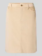 Spódnice - Spódnica mini o rozkloszowanym kroju z imitacji sztruksu - miniaturka - grafika 1