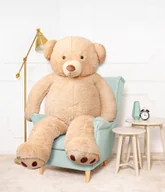 Maskotki i pluszaki - DUŻY WIELKI MIŚ PLUSZOWY PLUSZAK PRZYTULANKA MASKOTKA 190CM ADAM BEŻOWY - miniaturka - grafika 1