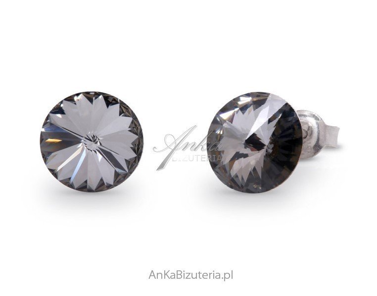 ankabizuteria.pl Kolczyki srebrne Swarovski Candy Studs w kolorze Sil