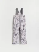 Spodnie i spodenki dla dziewczynek - Reserved - Ocieplane spodnie na szelkach - wielobarwny - miniaturka - grafika 1