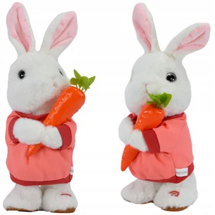 DUŻY KRÓLIK ZABAWKA INTERAKTYWNA MASKOTKA DLA DZIECI PLUSZAK CHODZI GRA - Lalki dla dziewczynek - miniaturka - grafika 1