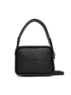 Torebki damskie - Pepe Jeans Torebka Bassy Code PL0300004 Czarny - miniaturka - grafika 1