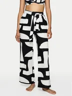 Spodnie damskie - Triumph Spodnie materiałowe Summer 10222571 Czarny Relaxed Fit - miniaturka - grafika 1