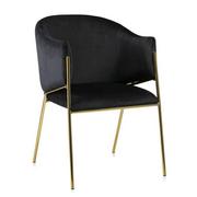 Krzesła - Krzesło Bella black czarne tapicerowane - miniaturka - grafika 1
