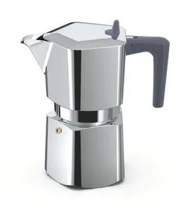 PEZZETTI PENTAEXPRESS Aluminiowa kawiarka (6 filiżanek) - Srebrny - Zaparzacze i kawiarki - miniaturka - grafika 1