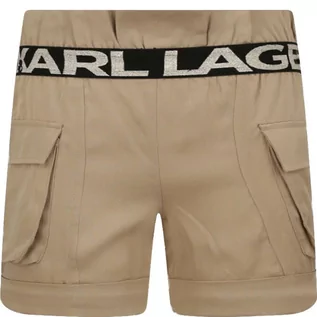 Spodnie i spodenki dla dziewczynek - Karl Lagerfeld Kids Szorty | Regular Fit - grafika 1