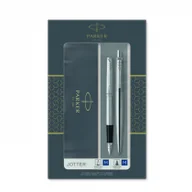 Zestawy piśmiennicze - Parker ZESTAW DŁUGOPIS + PIÓRO JOTTER STAL CT 2093258 2093258 - miniaturka - grafika 1