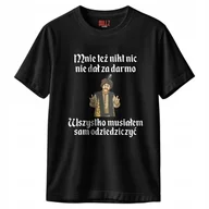 Koszulki męskie - Koszulka czarna męska 1670 Musiałem Sam Odziedziczyć r. M - miniaturka - grafika 1