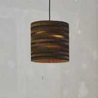Lampy sufitowe - OSRAM Lampa wisząca CYLINDER, możliwość ściemniania, brązowy / rdzawy, papier / lunolit / lunopal - miniaturka - grafika 1