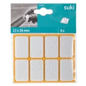 Zawiasy, okucia i inne akcesoria - Podkladki filcowe 22 x 36 mm przyklejane białe 8 szt. suki - miniaturka - grafika 1