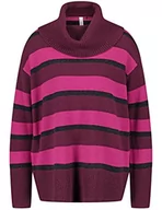 Swetry damskie - GERRY WEBER Edition Damski sweter 770550-44715, fioletowy/różowy/czerwony/pomarańczowy, w paski, 44 - miniaturka - grafika 1