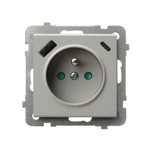 Ospel gniazdo pojedyncze z ładowarką USB A+C SONATA - kaszmir - Gniazdka elektryczne Ospel gniazdo pojedyncze z ładowarką USB A+C SONATA - kaszmir - Gniazdka elektryczne - miniaturka - grafika 1