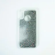 Etui i futerały do telefonów - Babaco Etui na telefon Huawei P20 LITE płynny efekt brokatu, srebrne - miniaturka - grafika 1